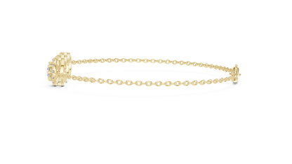 Engagement Diamond Bracelet – Classic Halo Chain Design