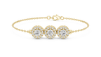 Engagement Diamond Bracelet – Classic Halo Chain Design