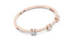 Minimal Three Solitaire Diamond Bracelet