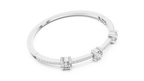 Minimal Three Solitaire Diamond Bracelet