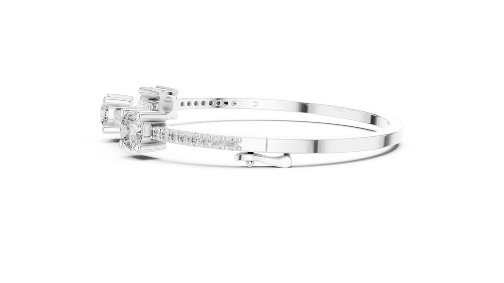 Minimal Three Solitaire Diamond Bracelet
