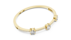 Minimal Three Solitaire Diamond Bracelet
