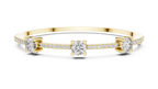 Minimal Three Solitaire Diamond Bracelet
