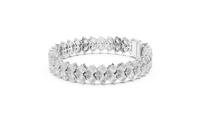 Luxury Gold Oval Diamond Tennis Bracelet for Women