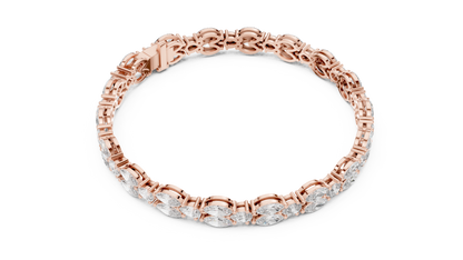 Brilliant Marquise-Cut Diamond Gold Bracelet