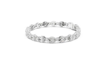 Brilliant Marquise-Cut Diamond Gold Bracelet