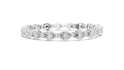 Brilliant Marquise-Cut Diamond Gold Bracelet