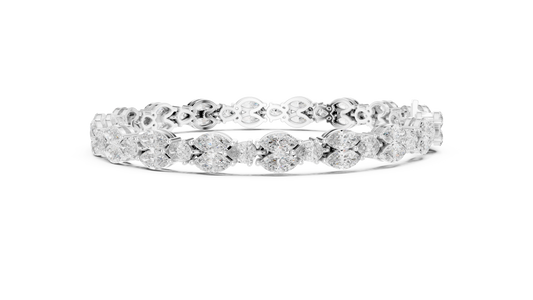 Brilliant Marquise-Cut Diamond Gold Bracelet
