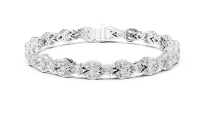 Brilliant Marquise-Cut Diamond Gold Bracelet