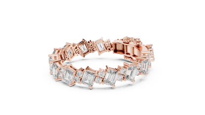 Luxury Emerald-Cut Diamond Tennis Bracelet