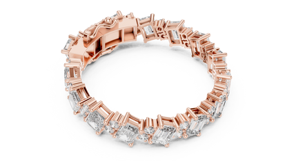 Luxury Emerald-Cut Diamond Tennis Bracelet