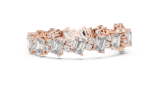Luxury Emerald-Cut Diamond Tennis Bracelet
