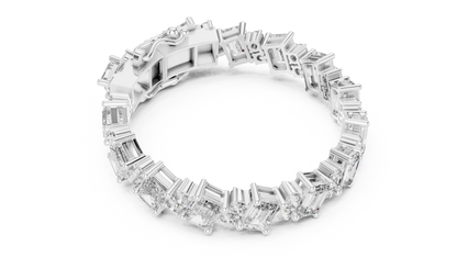 Luxury Emerald-Cut Diamond Tennis Bracelet