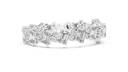 Luxury Emerald-Cut Diamond Tennis Bracelet
