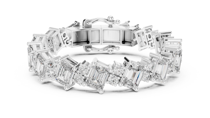 Luxury Emerald-Cut Diamond Tennis Bracelet