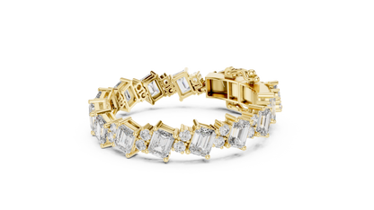 Luxury Emerald-Cut Diamond Tennis Bracelet