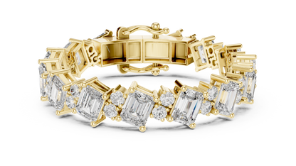 Luxury Emerald-Cut Diamond Tennis Bracelet