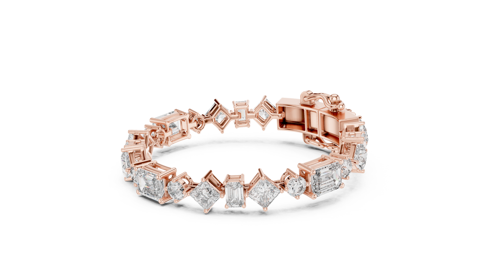 Radiant Multi-Cut Diamond Bracelet – Modern Elegance