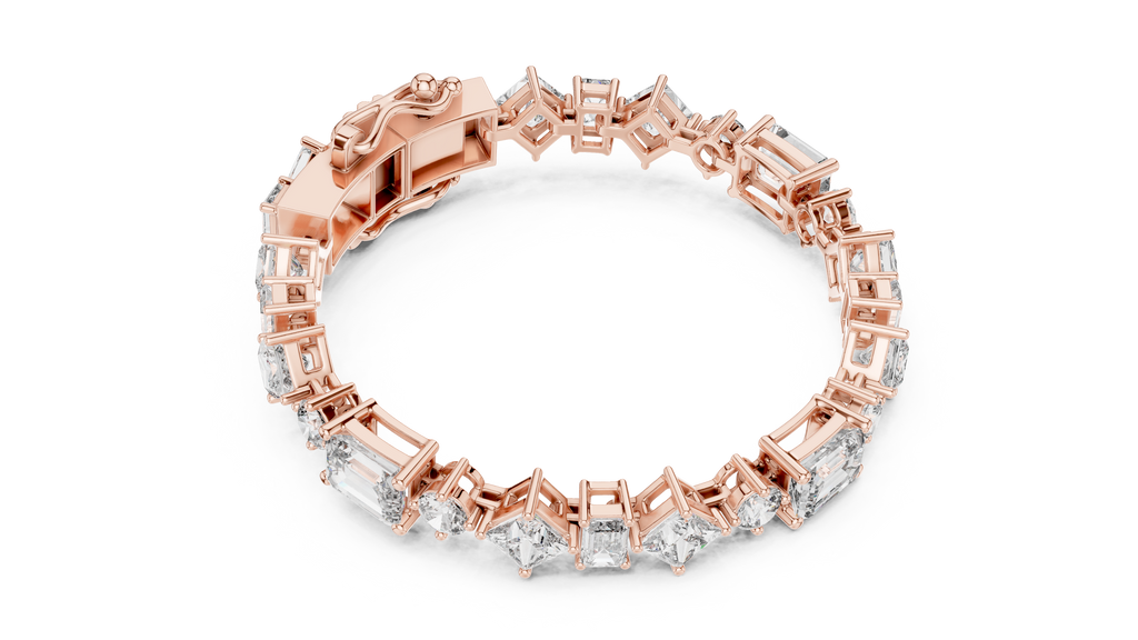 Radiant Multi-Cut Diamond Bracelet – Modern Elegance