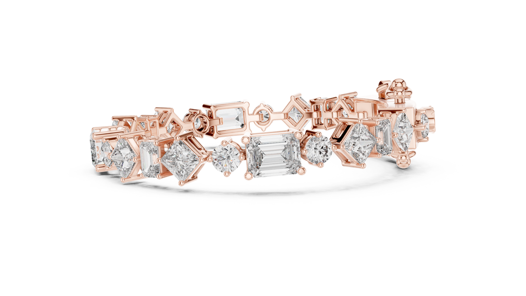 Radiant Multi-Cut Diamond Bracelet – Modern Elegance