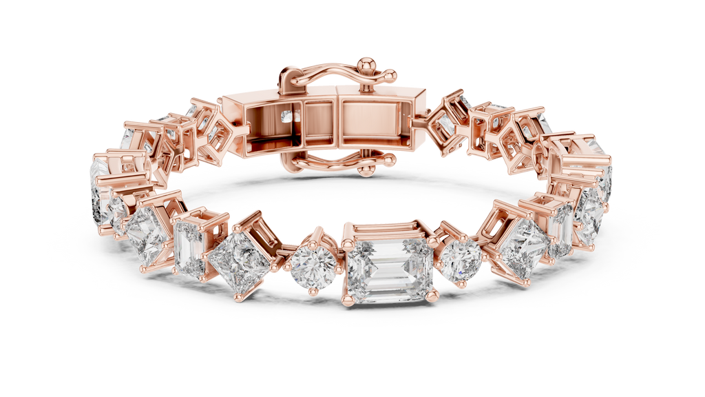 Radiant Multi-Cut Diamond Bracelet – Modern Elegance