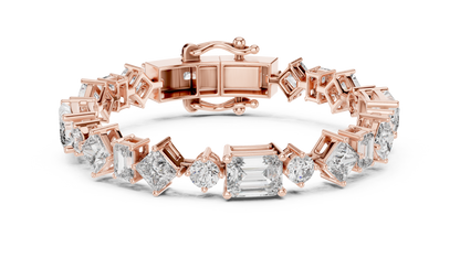Radiant Multi-Cut Diamond Bracelet – Modern Elegance