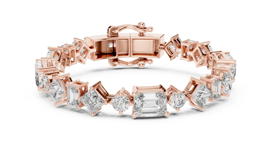 Radiant Multi-Cut Diamond Bracelet – Modern Elegance