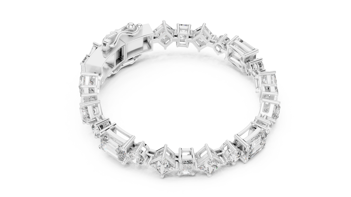 Radiant Multi-Cut Diamond Bracelet – Modern Elegance