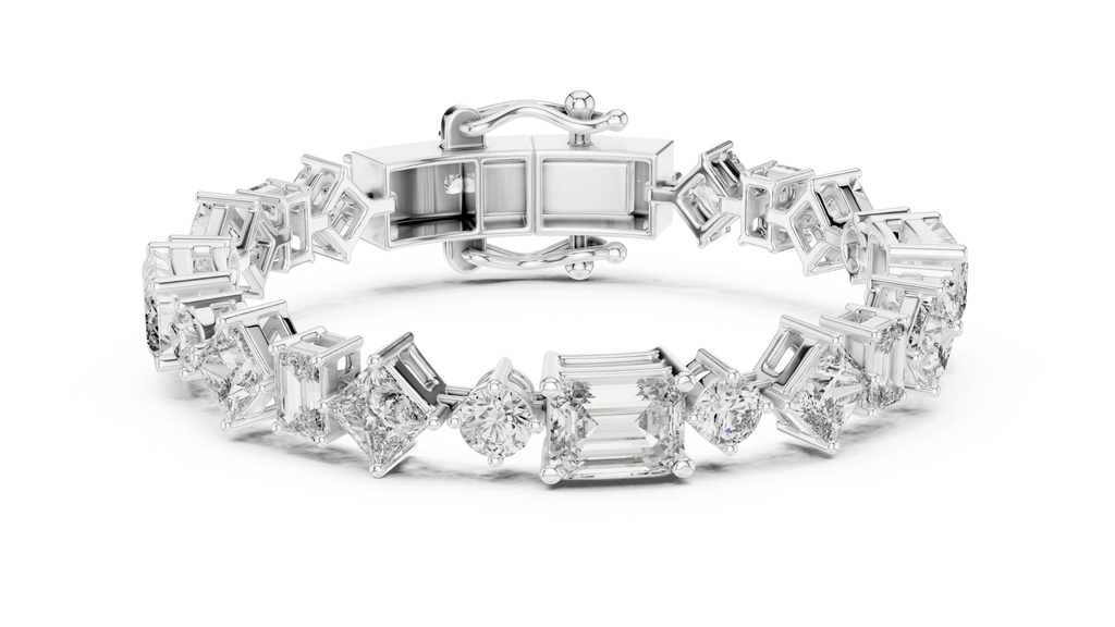 Radiant Multi-Cut Diamond Bracelet – Modern Elegance