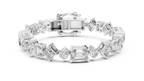 Radiant Multi-Cut Diamond Bracelet – Modern Elegance
