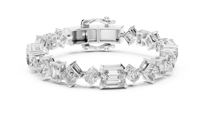 Radiant Multi-Cut Diamond Bracelet – Modern Elegance