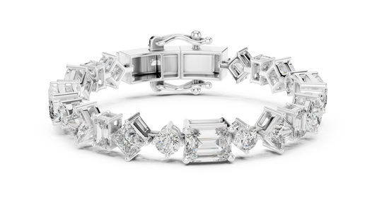 Radiant Multi-Cut Diamond Bracelet – Modern Elegance