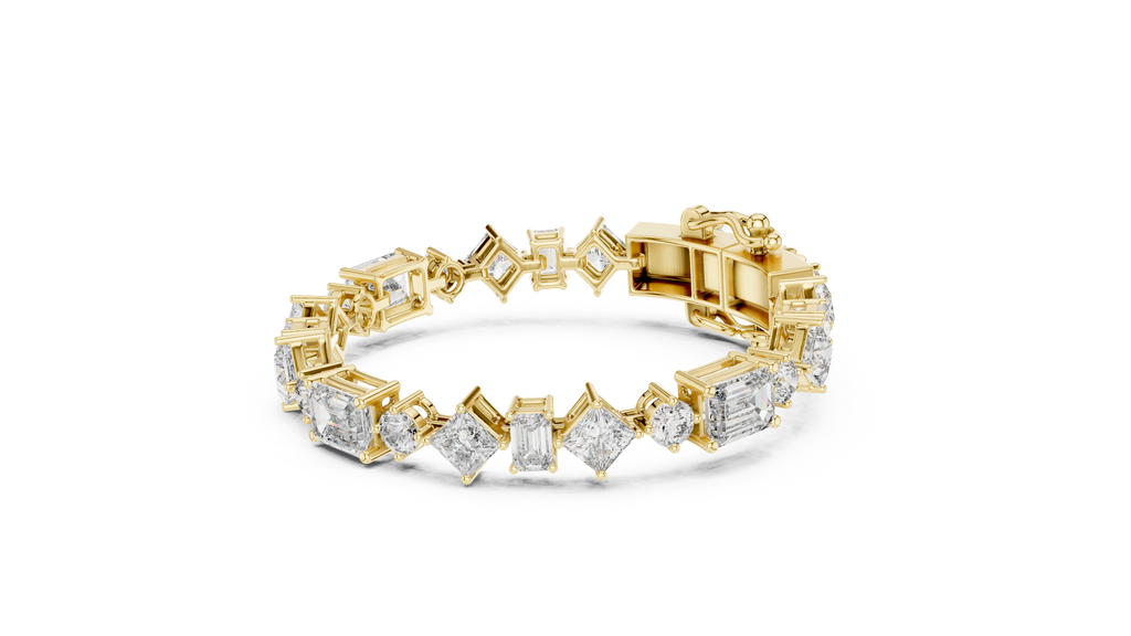Radiant Multi-Cut Diamond Bracelet – Modern Elegance