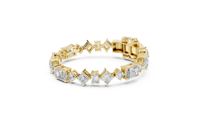 Radiant Multi-Cut Diamond Bracelet – Modern Elegance