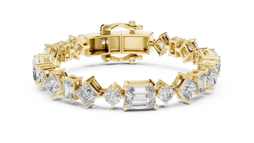 Radiant Multi-Cut Diamond Bracelet – Modern Elegance