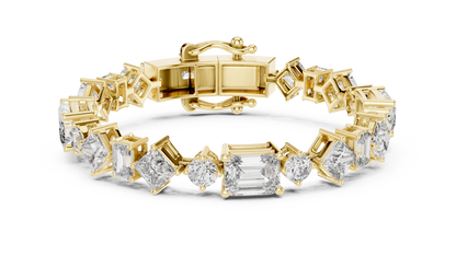 Radiant Multi-Cut Diamond Bracelet – Modern Elegance