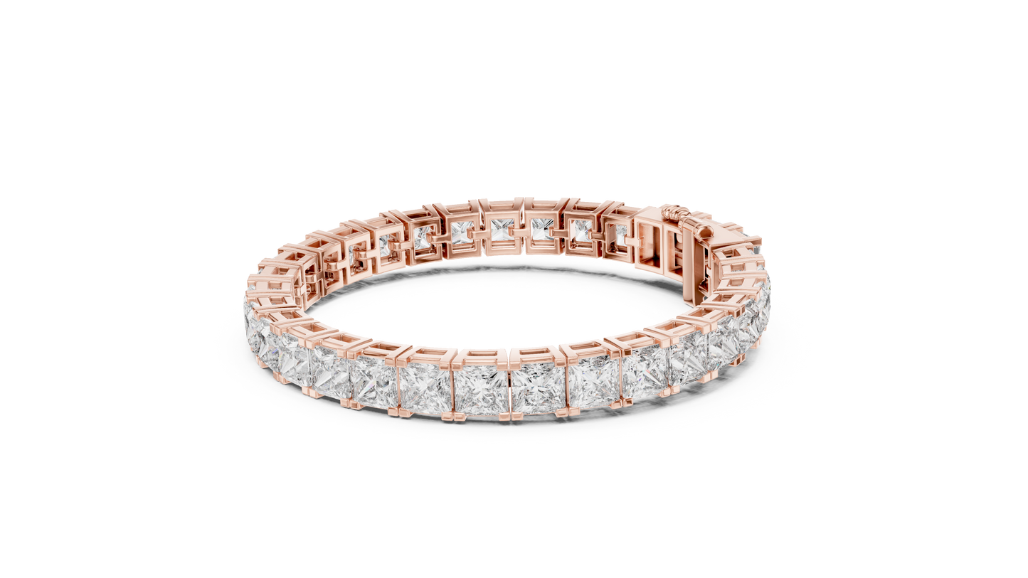 Princess-Cut Diamond Bracelet – Luxury Sparkle.