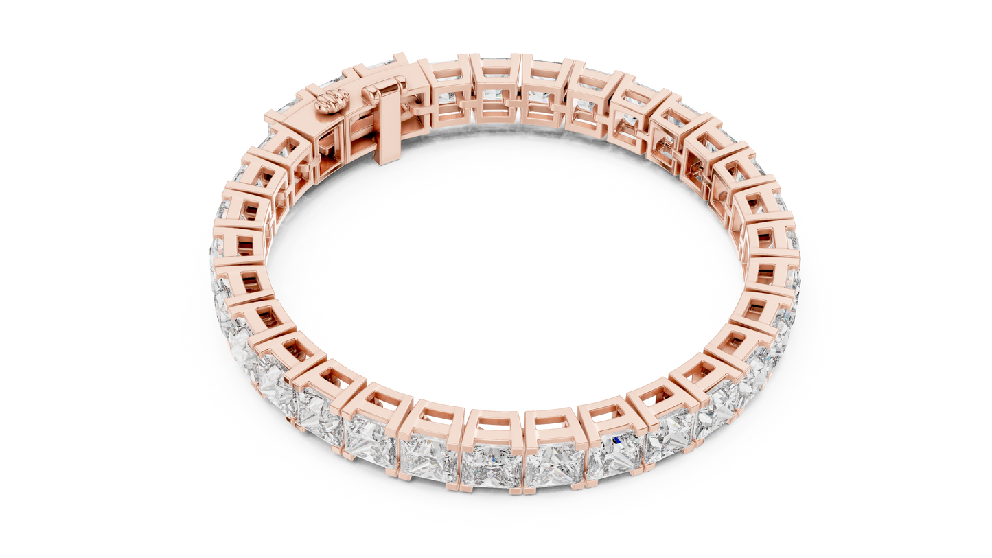 Princess-Cut Diamond Bracelet – Luxury Sparkle.
