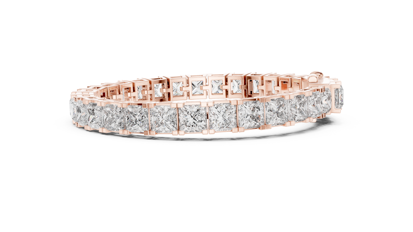 Princess-Cut Diamond Bracelet – Luxury Sparkle.