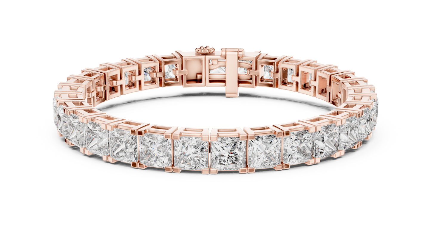Princess-Cut Diamond Bracelet – Luxury Sparkle.