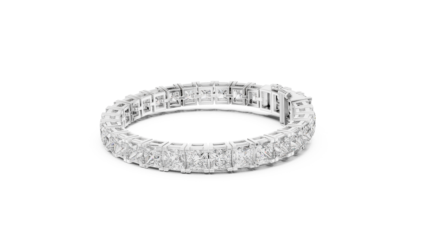 Princess-Cut Diamond Bracelet – Luxury Sparkle.