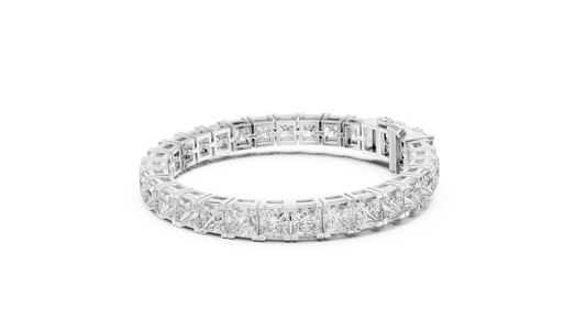 Princess-Cut Diamond Bracelet – Luxury Sparkle.