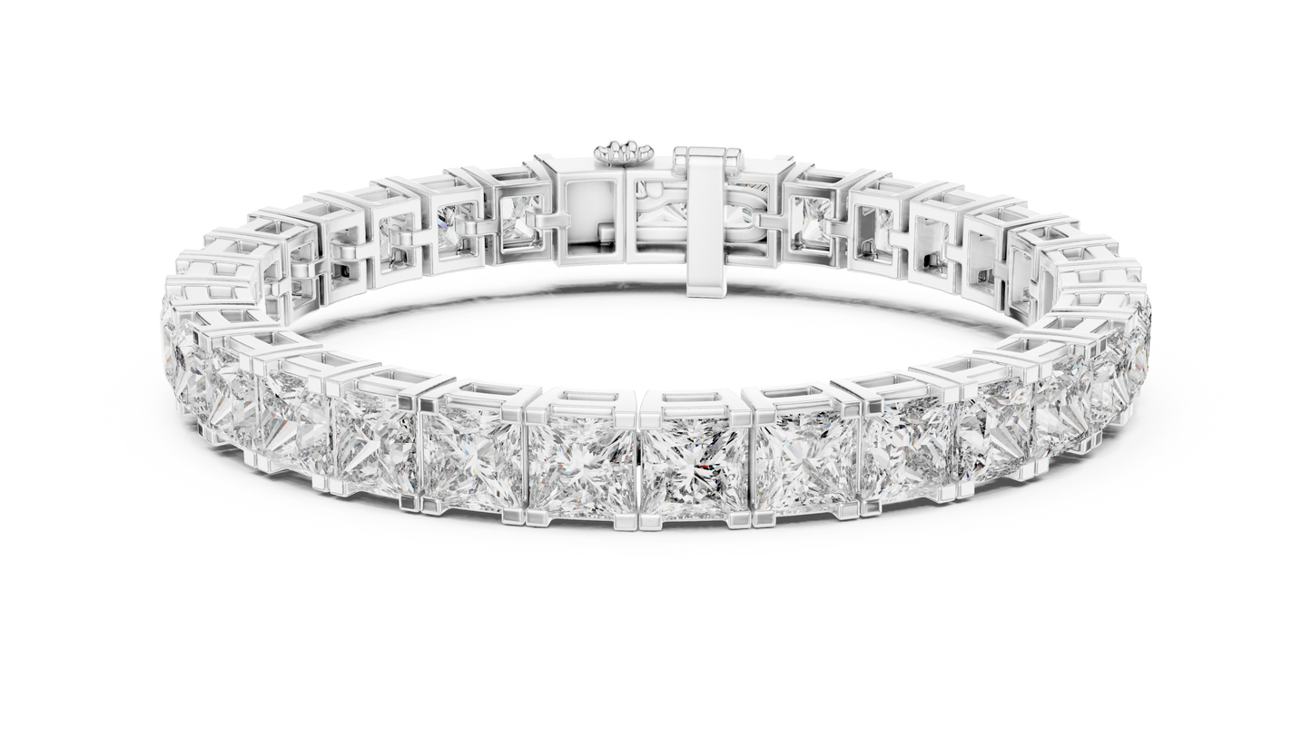 Princess-Cut Diamond Bracelet – Luxury Sparkle.