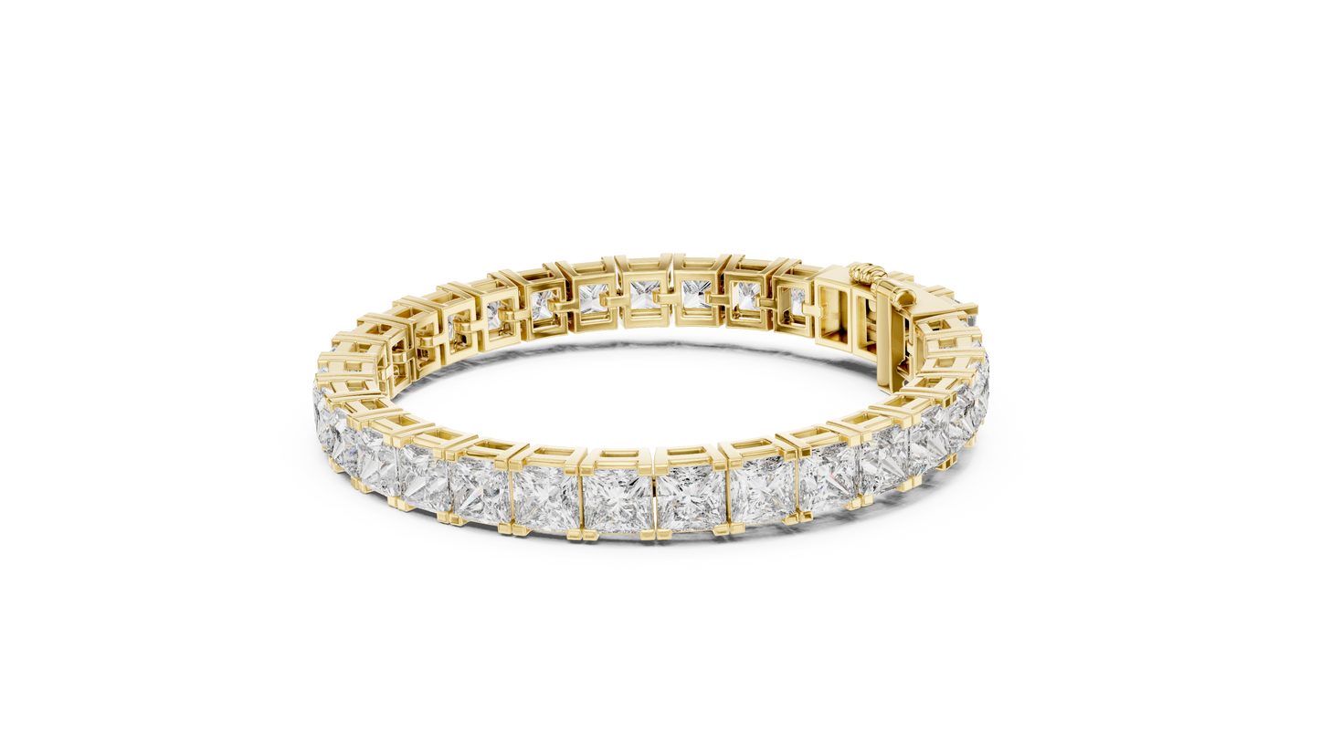 Princess-Cut Diamond Bracelet – Luxury Sparkle.