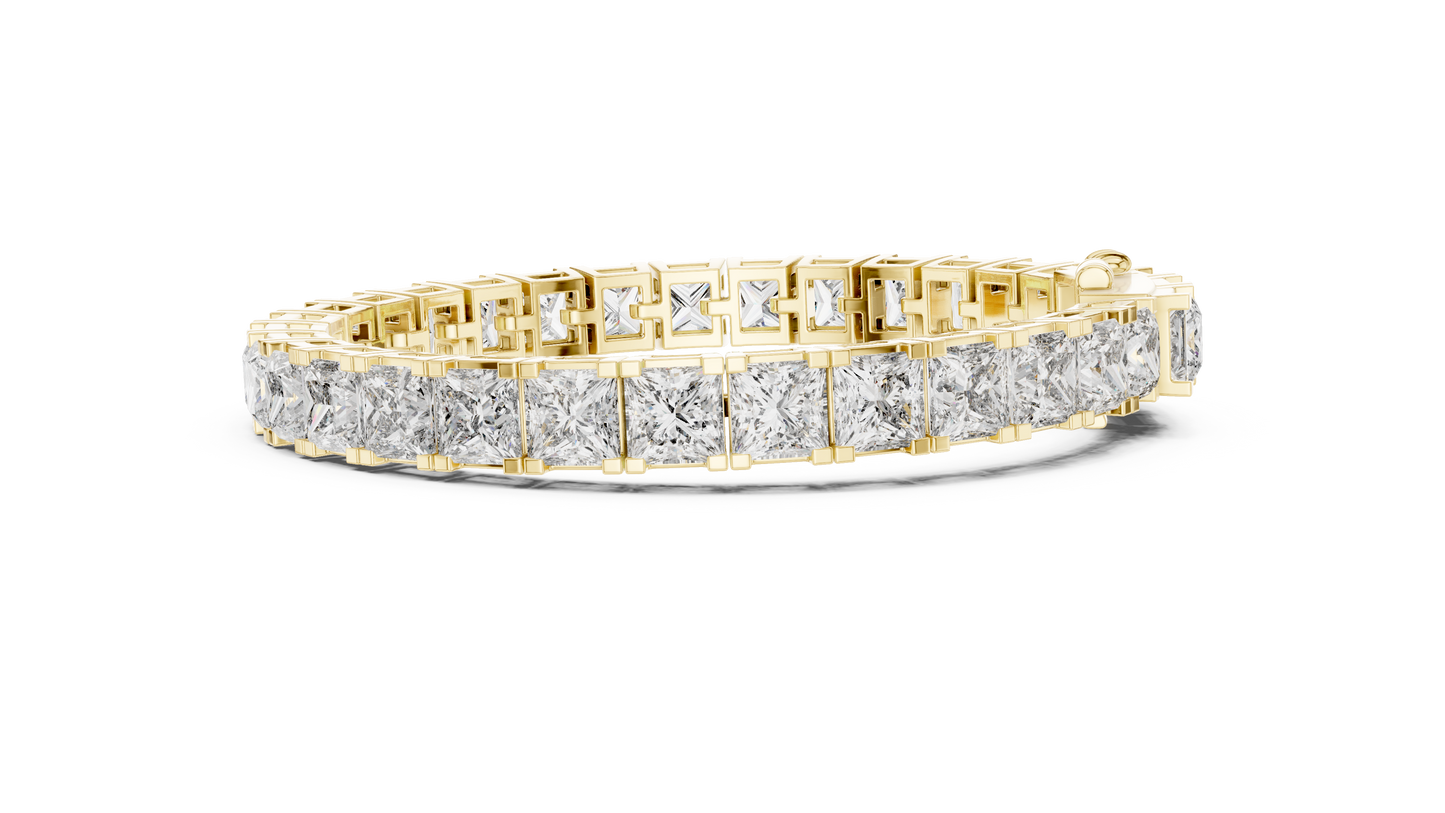 Princess-Cut Diamond Bracelet – Luxury Sparkle.