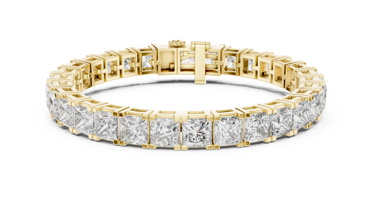 Princess-Cut Diamond Bracelet – Luxury Sparkle.