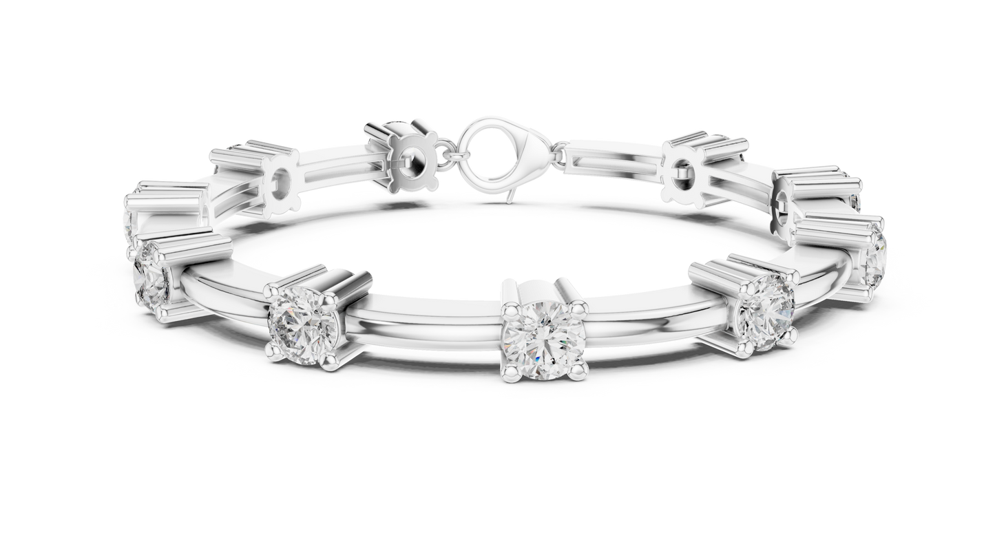 Classic Round Diamond Tennis Bracelet