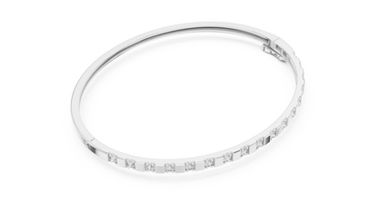 Luxury Slim Diamond Bangle in Gold