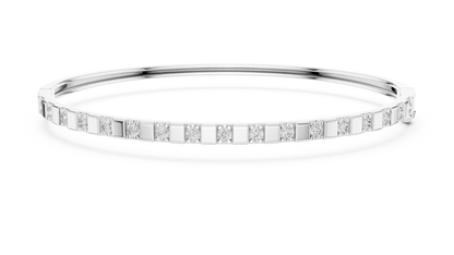 Luxury Slim Diamond Bangle in Gold