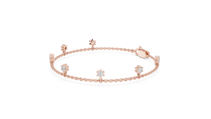 Minimal Charm Gold Diamond Bracelet